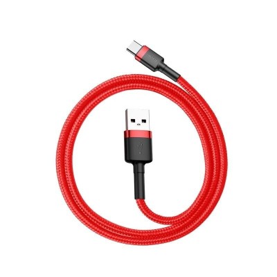 Baseus Braided USB 2.0 Cable USB-C male - USB-A male Red 2m (CATKLF-C09) Baseus Braided USB 2.0 Cable USB-C male - USB-A male Red 2m (CATKLF-C09)